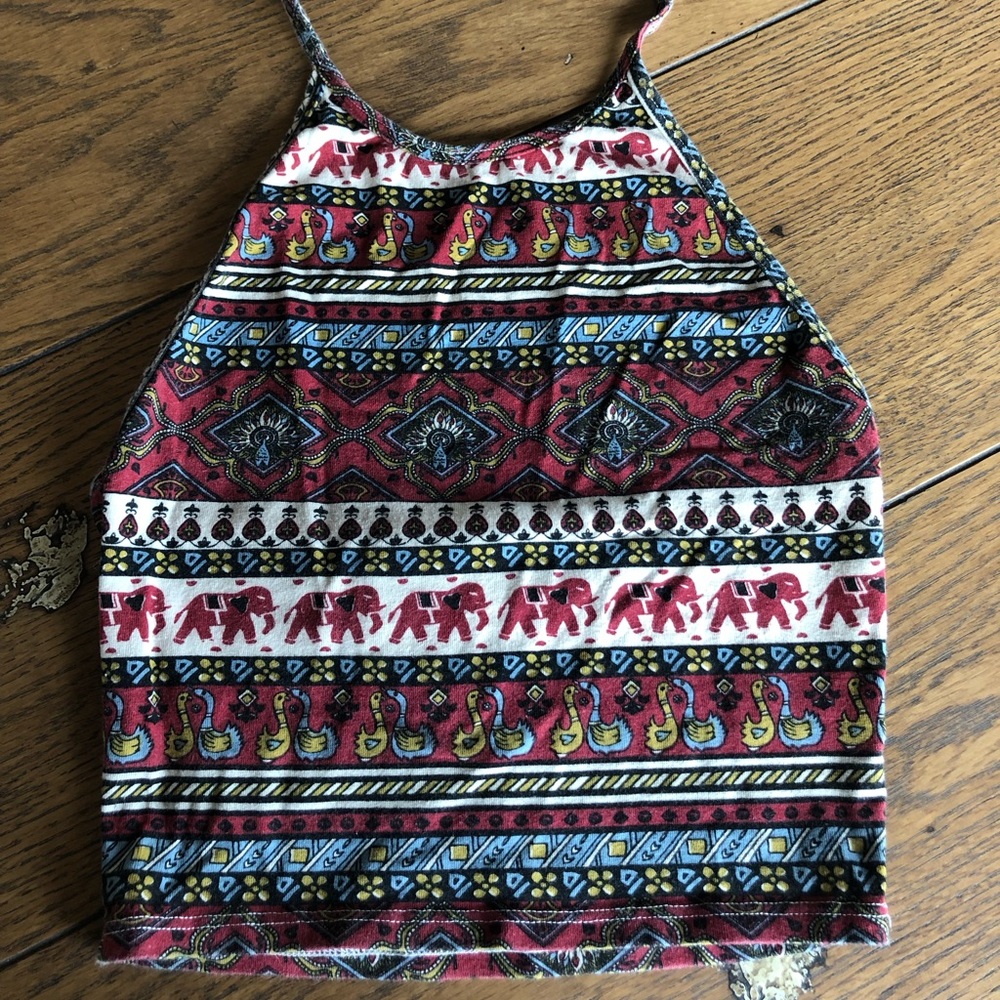 Urban Outfitters Elephant Print Halter Top